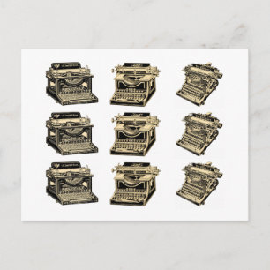 Cartão Postal Máquinas de Escrever Antigas