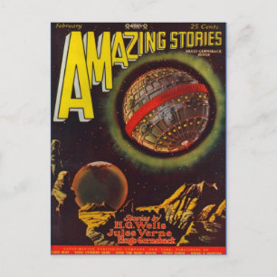 Cartão Postal Máquinas Voadoras de cobrir de arte Vintage Sci F