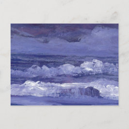 Cartão Postal Mar da Noite Nublado - CricketDiane Ocean Art