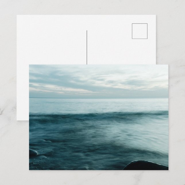 Cartão Postal Mar de exposição longa (Frente/Verso)