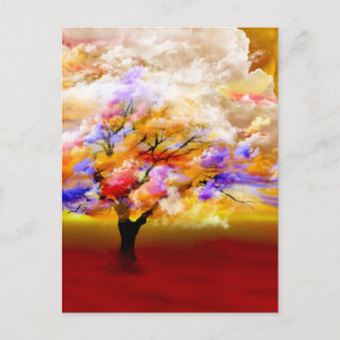 Cartão Postal Mar de rosas por Lenny nuvens surreais