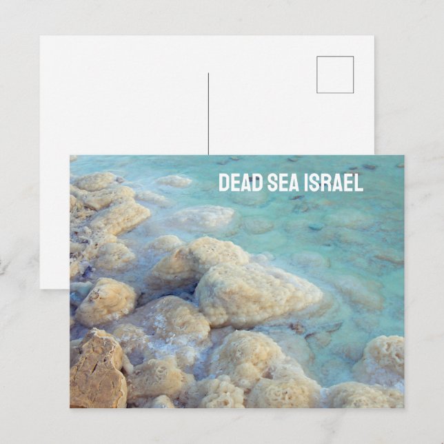 Cartão Postal Mar morto Israel (Frente/Verso)