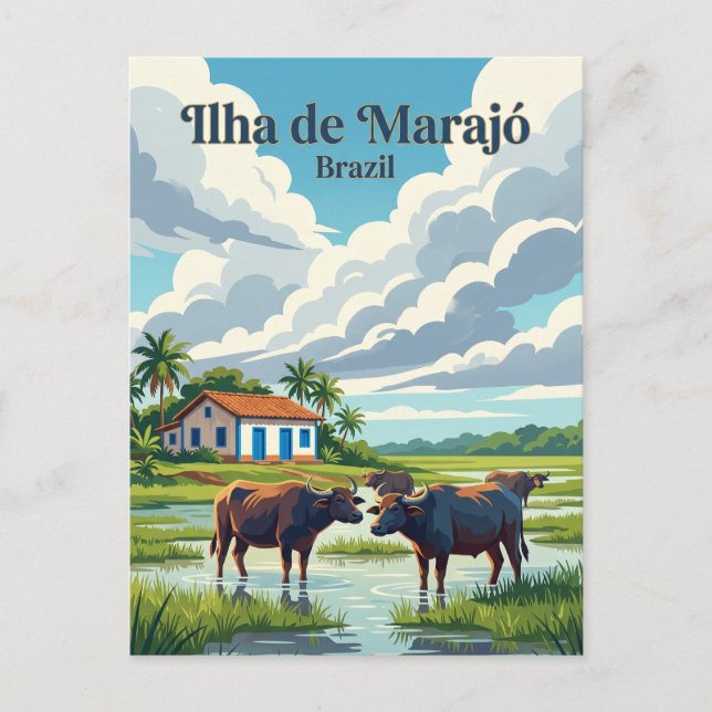 Cartão Postal Marajó Brasil (Frente)