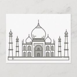 Cartão Postal Maravilhas do mundo Taj Mahal