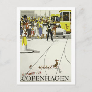 Cartão Postal Maravilhosa Copenhagen, cidade da cultura do excel