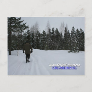Cartão Postal Maravilhosos Invernos em Suomi, Finlândia