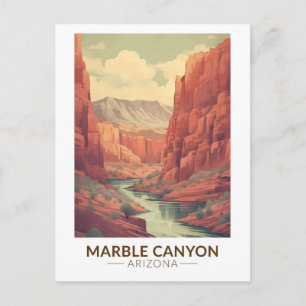 Cartão Postal Marble Canyon Arizona Art Vintage