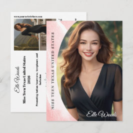 Cartão Postal Marble Ice Photo Card Pageant Autograph Postcard
