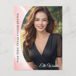 Cartão Postal Marble Ice Photo Card Pageant Autograph Postcard