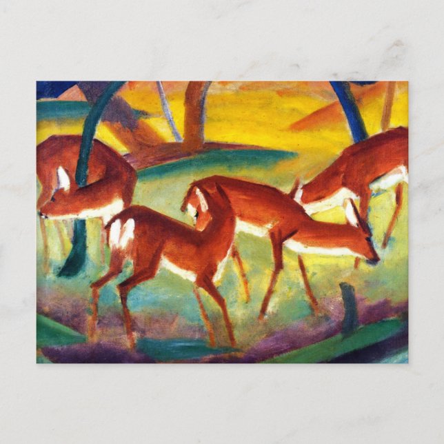 Cartão Postal Marc - Red Deer I (Frente)