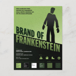 Cartão Postal Marca de Frankenstein - poster de horror de Vintag