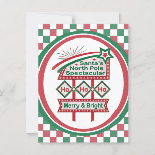 Cartão Postal Marca de Natal do Papai Noel – Ho Ho Ho Alegre & B