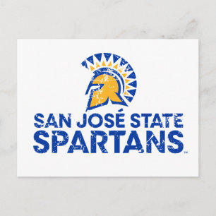 Cartão Postal Marca de palavras do logotipo Spartans do estado d