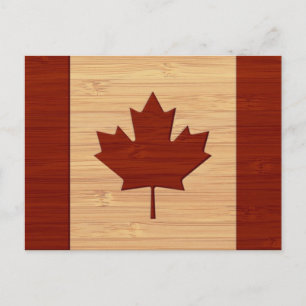 Cartão Postal Marca de visual do bambu e imagem gravada Vintage