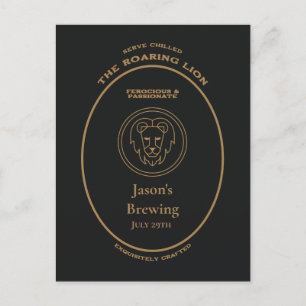 Cartão Postal Marca registrada, Sinais Zodiac, Leo personalizáve