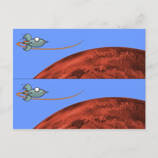 Cartão Postal Marcador de caixa espacial (Frente)