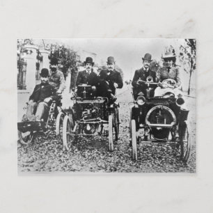 Cartão Postal Marcel (d.1903) e Louis (1877-1944) Renault driv