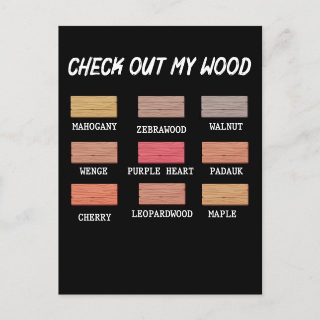 Cartão Postal Marceneiro Engraçado Witty Carpinteiro Artesão (Frente)