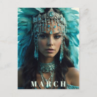 *~* MARCH AP53 Headdress AQUAMARINE Boho