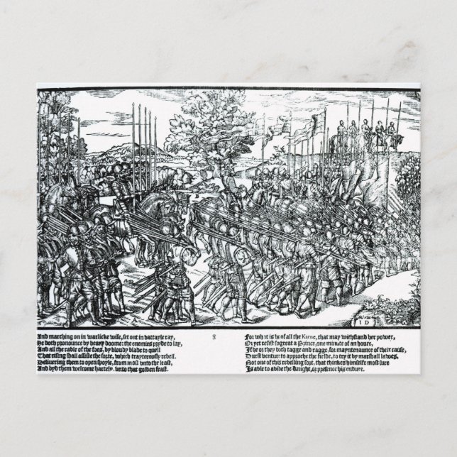 Cartão Postal Marcha do Exército Inglês com Sir Henry Sidney (Frente)