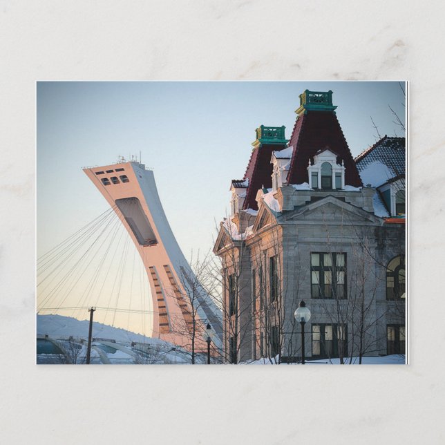 Cartão Postal Marché Maisonneuve et Stade Olympique (Frente)