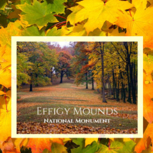 Cartão Postal Marching Bear Mound, Autumn, Effigy Mounds