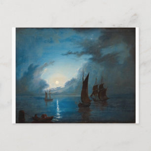 Cartão Postal Marcus Larson hav-i-mansken-1848.água barco nature