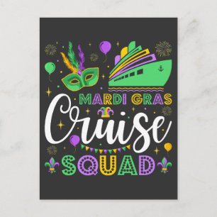 Cartão Postal Mardi Gras Cruise Squad Matching