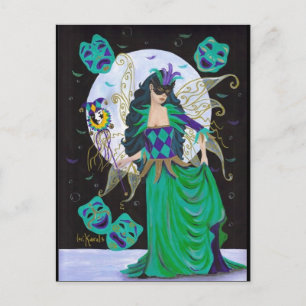 Cartão Postal Mardi Gras Fairy