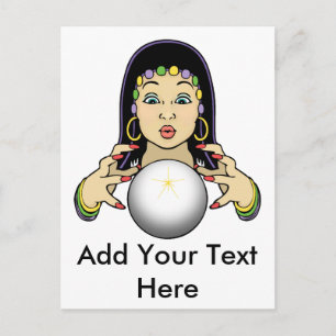 Cartão Postal Mardi Gras Fortune Teller