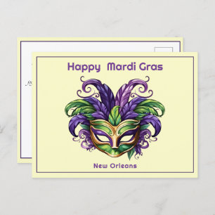 Cartão Postal 💚 💜 💛 Mardi Gras Magic