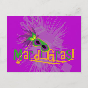 Cartão Postal Mardi Gras Mask