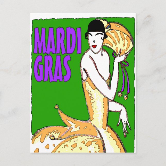 Cartão Postal Mardi Gras Poster (Frente)