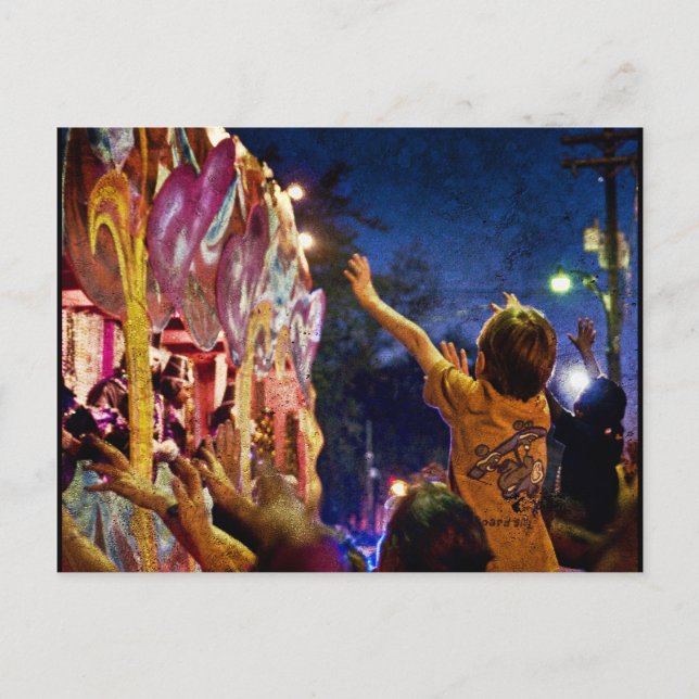 Cartão Postal Mardi Gras Textures (Frente)