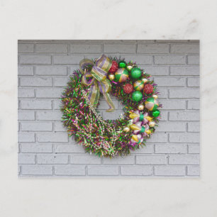 Cartão Postal Mardi Gras Wreath