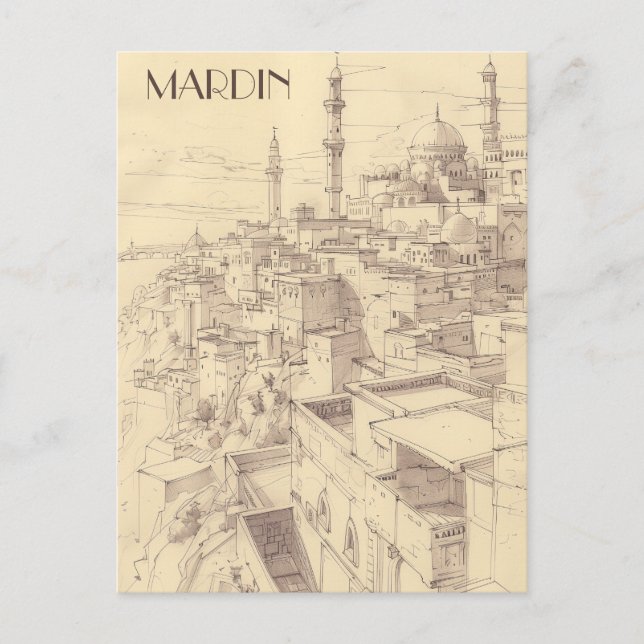 Cartão Postal Mardin Turkiye Viagem (Frente)