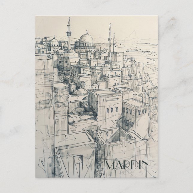 Cartão Postal Mardin Turkiye Viagem (Frente)