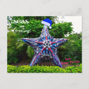 Cartão Postal Mares e Saudações do Natal Sunny Florida