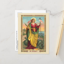 Cartão Postal Margaret com o Dragão e a faixa de ressurreição