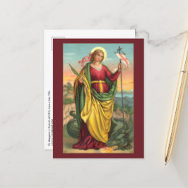 Cartão Postal Margaret com o Dragão e a faixa de ressurreição