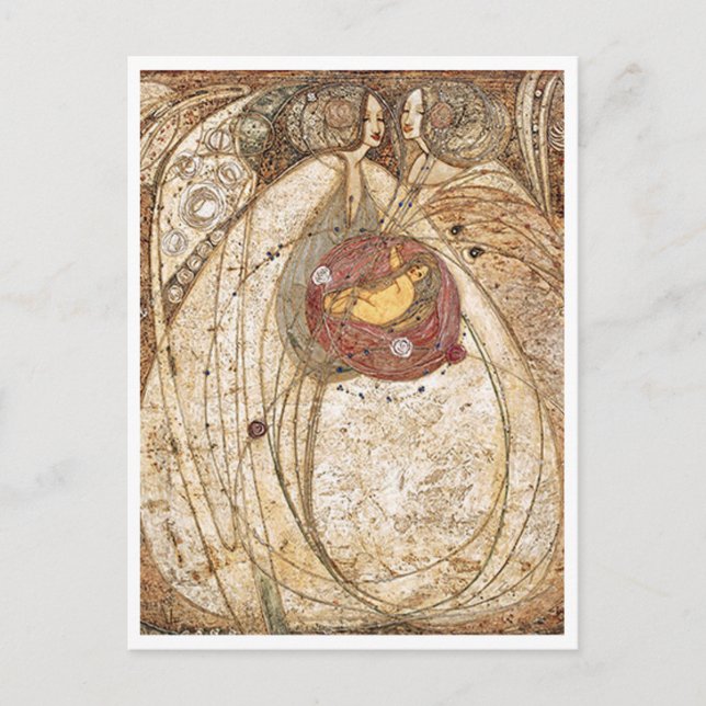 Cartão Postal Margaret MacDonald Mackintosh Heart da Rosa (Frente)