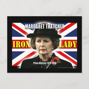 Cartão Postal Margaret Thatcher Primeiro-Ministro