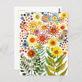 Cartão Postal Margaridas