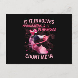 Cartão Postal Margaritas & Flamingos