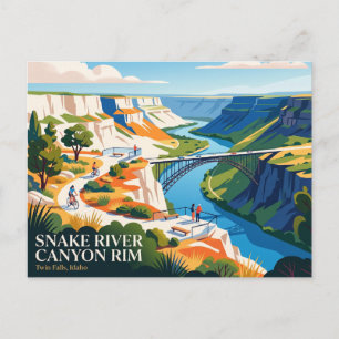 Cartão Postal Margem do Canyon do Rio Snake Idaho
