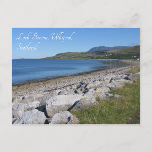Cartão Postal Margens do Loch Broom, Ullapool, Escócia