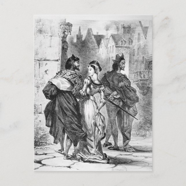 Cartão Postal Marguerite da reunião de Faust (Frente)