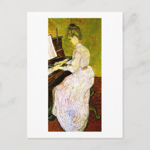 Cartão Postal Marguerite Gachet no Piano, Vincent van Gogh