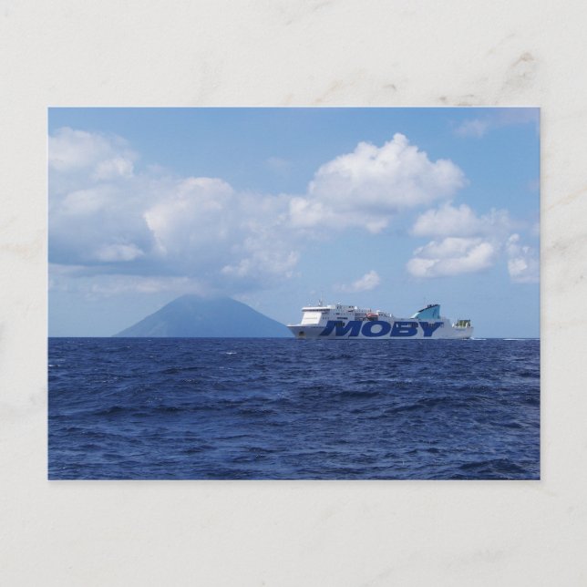 Cartão Postal Maria Grazia Ao Desligar Stromboli (Frente)