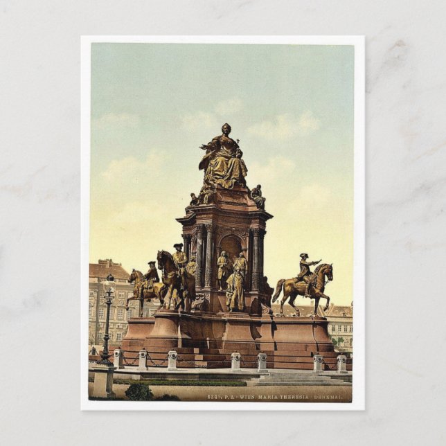 Cartão Postal Maria Theresa Monument, Viena, mag Áustria-Hungria (Frente)